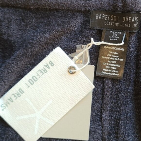 NEW NWT! BAREFOOT DREAMS COZYCHIC ULTRA LITE ROLLED EDGE ANKLE PANT KNIT  sz 3XP - Picture 7 of 7